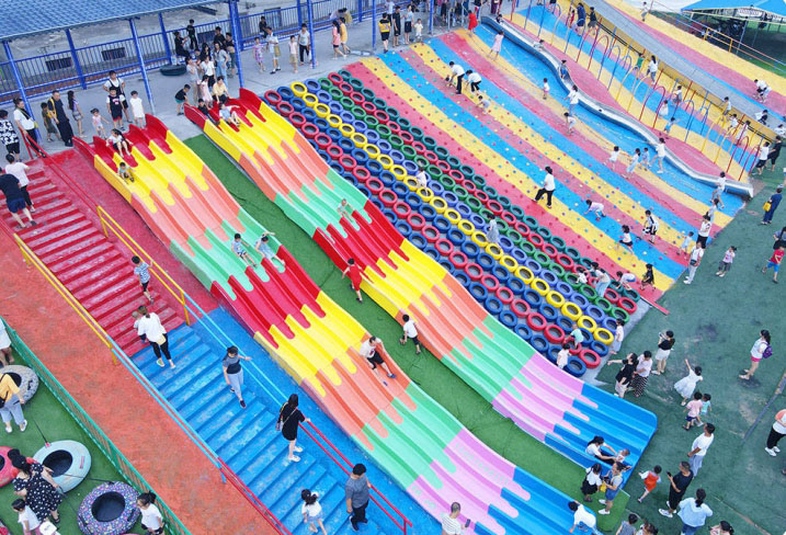 网红滑世界滑梯组合