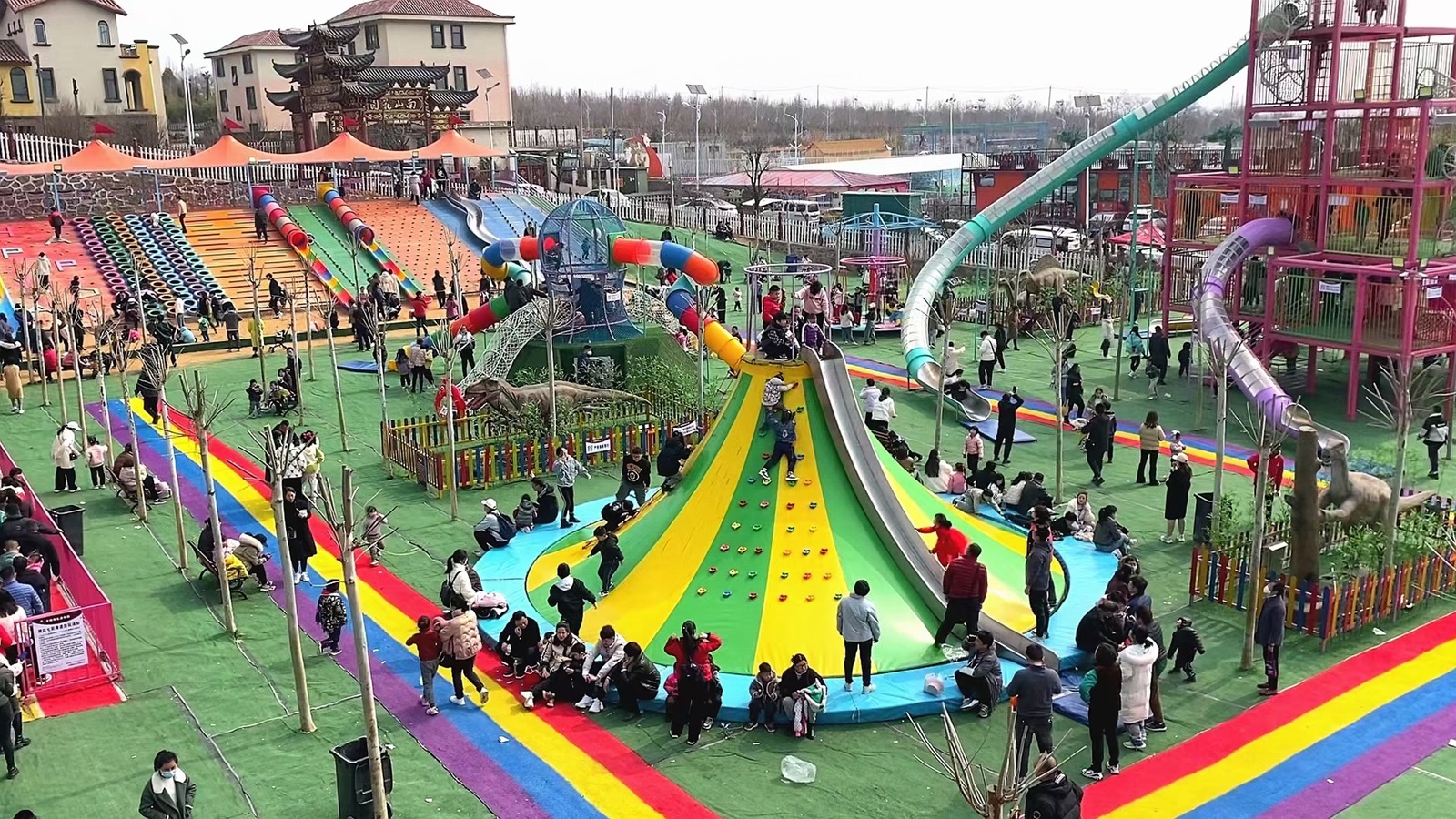 网红滑世界滑梯组合