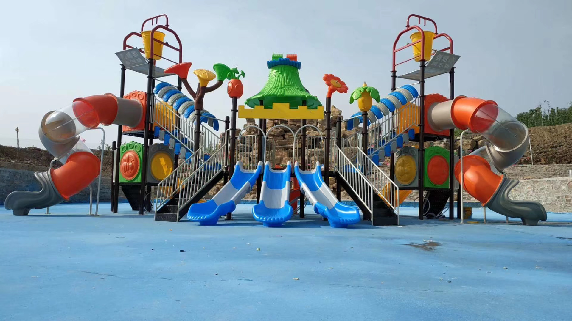 水上乐园组合滑梯 (11)