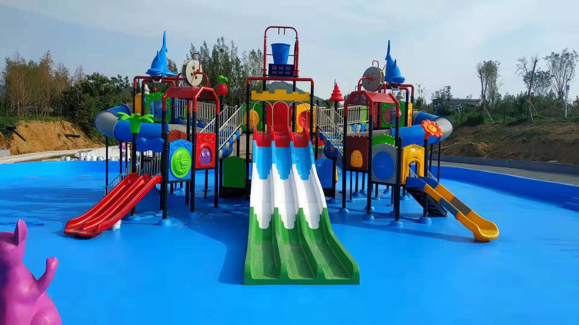 水上乐园组合滑梯 (10)