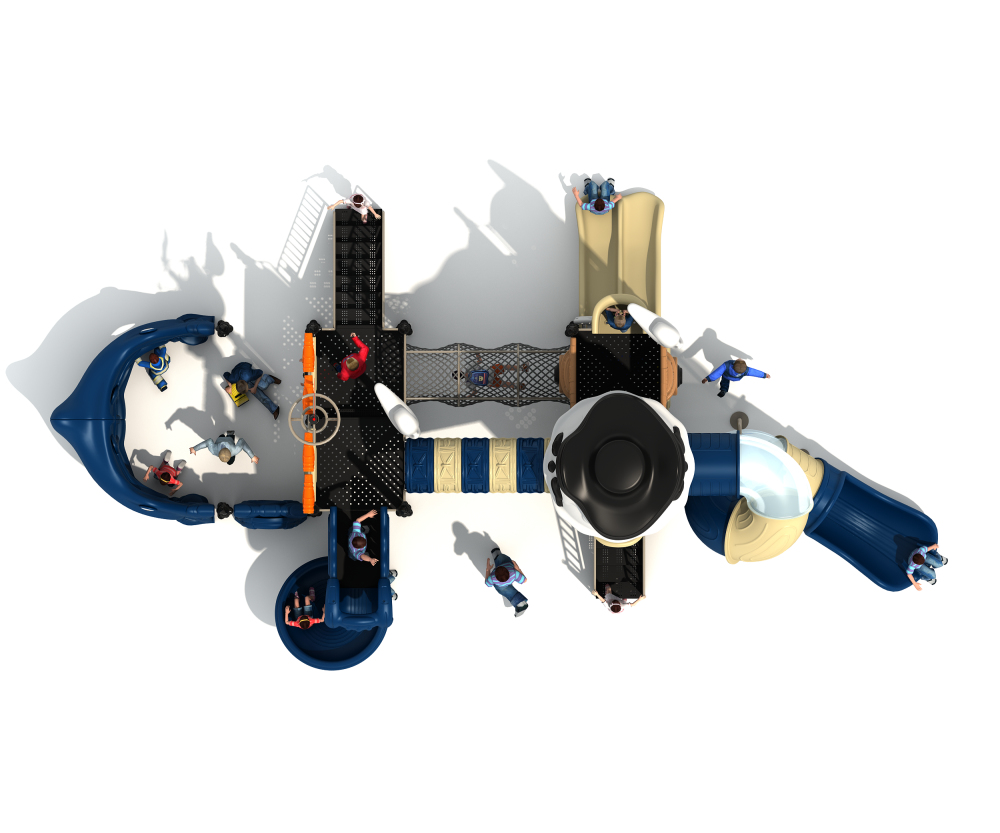 海盗船塑料组合滑梯