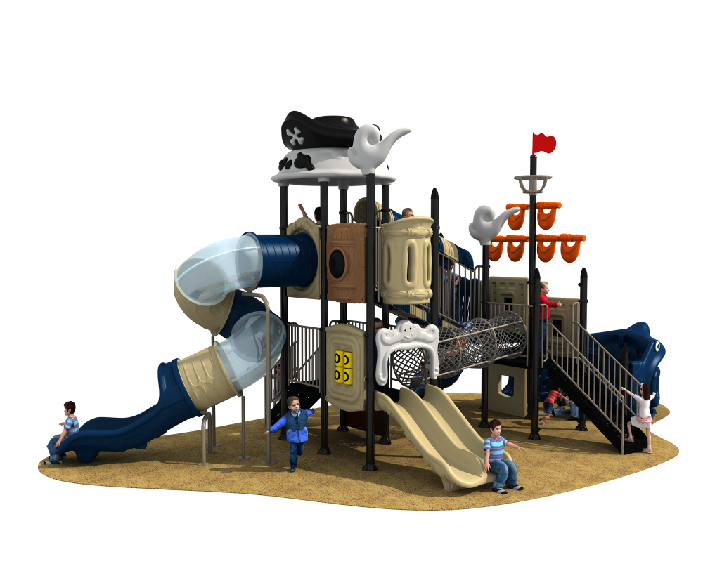 海盗船塑料组合滑梯