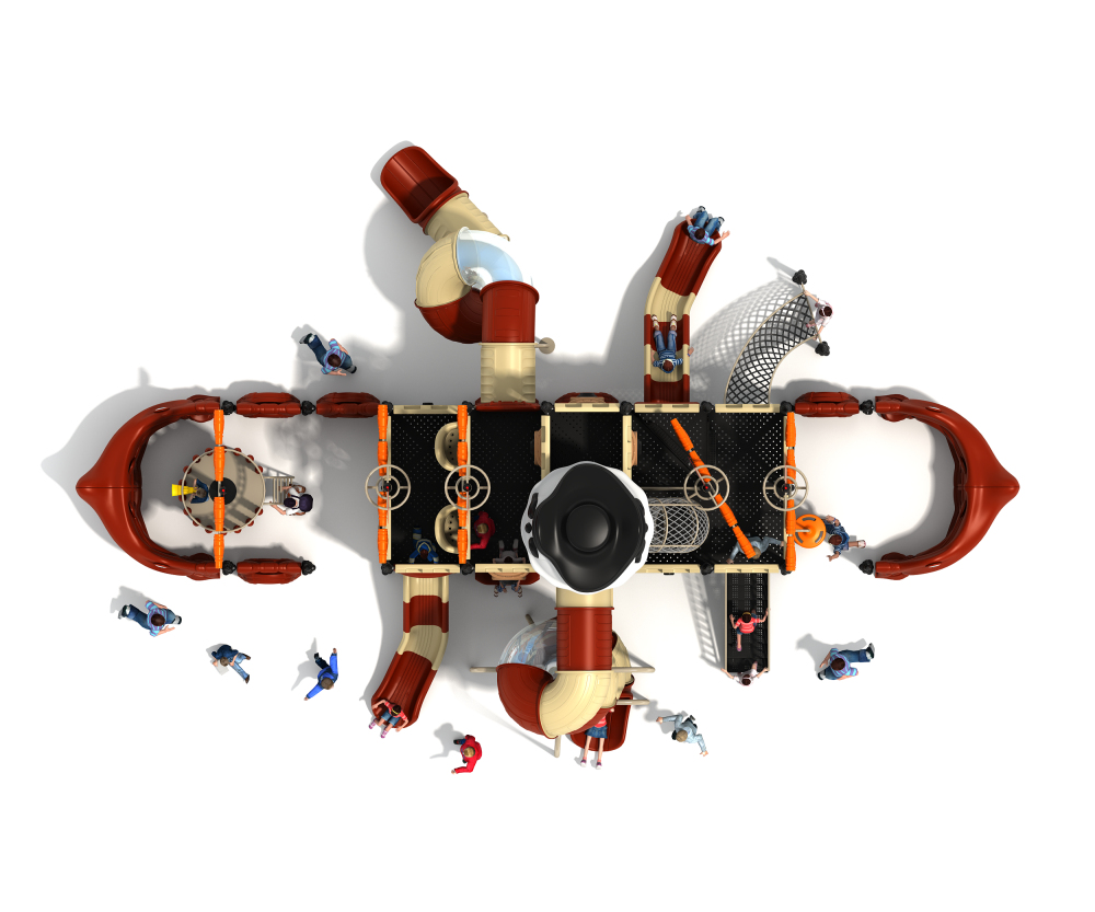 海盗船塑料组合滑梯