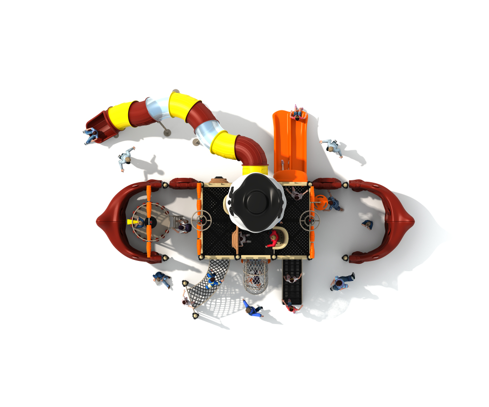 海盗船塑料组合滑梯