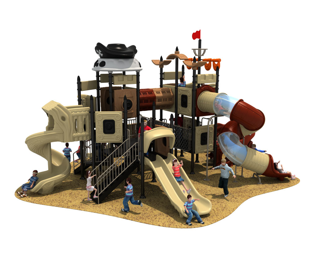 海盗船塑料组合滑梯